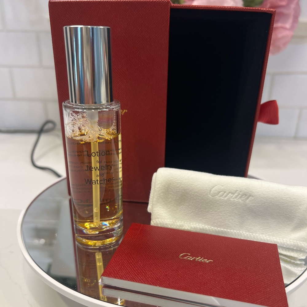 Cartier Red and Silver Jewelry Care Set